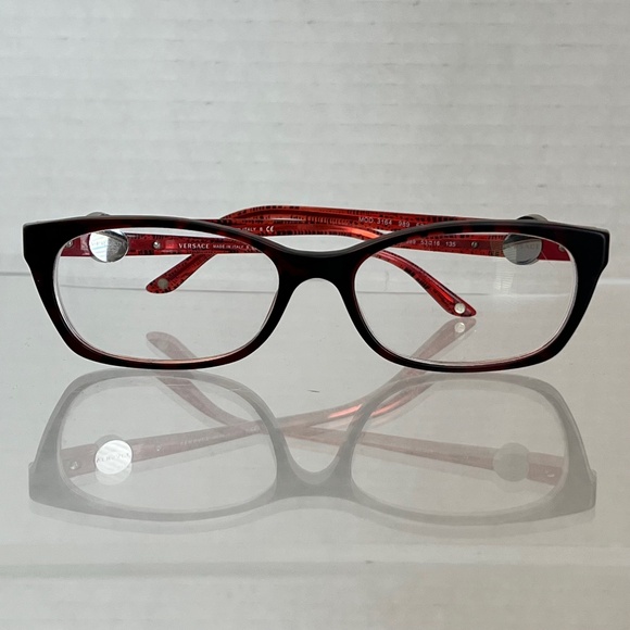VERSACE Eyeglasses Frames MOD 3164 989 Brown Tortoise 53-16-135 Red Glasses - Picture 6 of 6